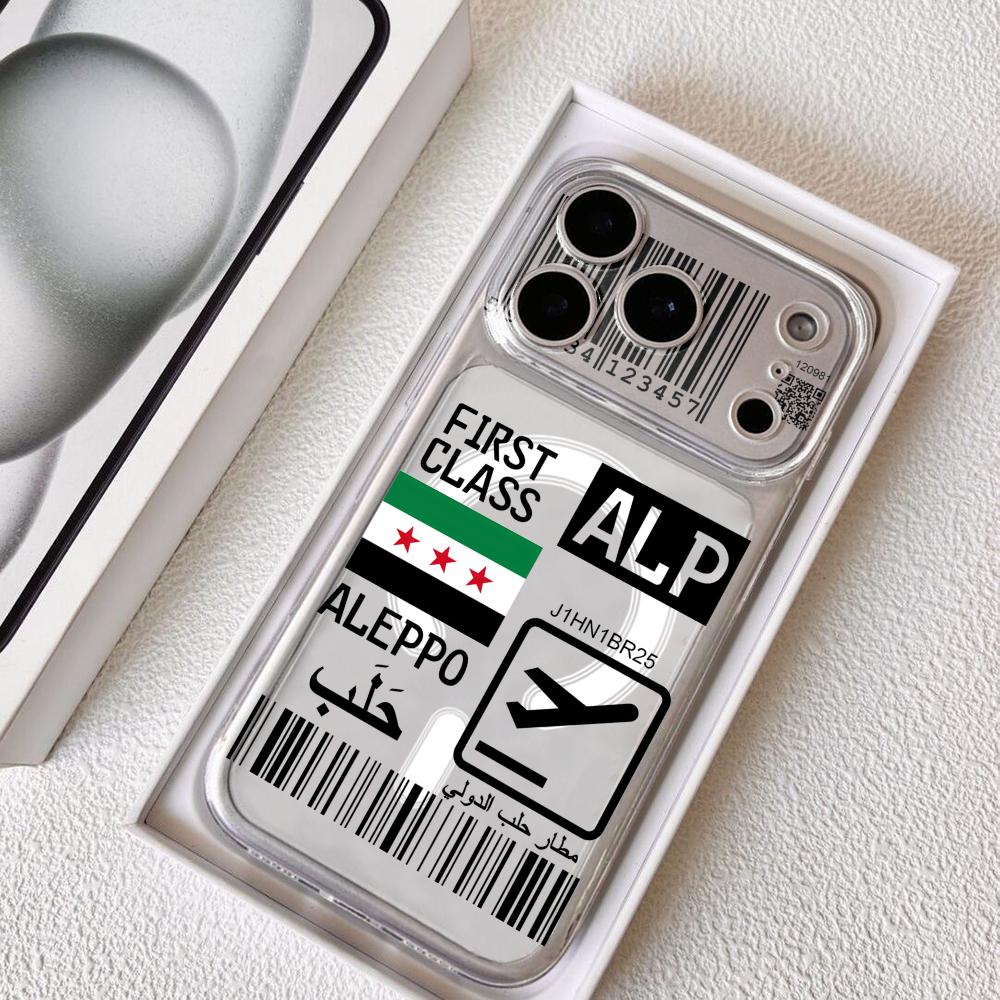 Clear Magsafe Case - plane travel ticket syria Phone Case