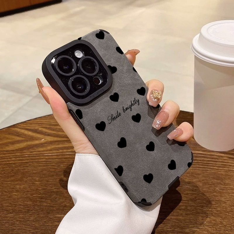 Phone Cases Protective - New Luxury Black Love Heart Phone