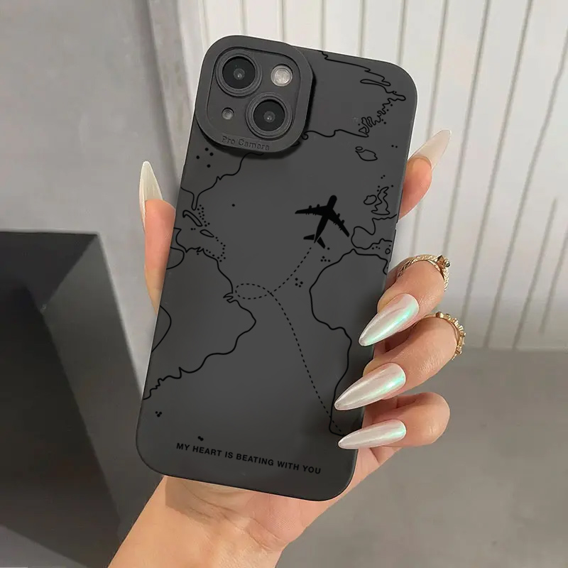 Phone Cases Protective - Travel-spired Airplane Route Bumper Phone Case