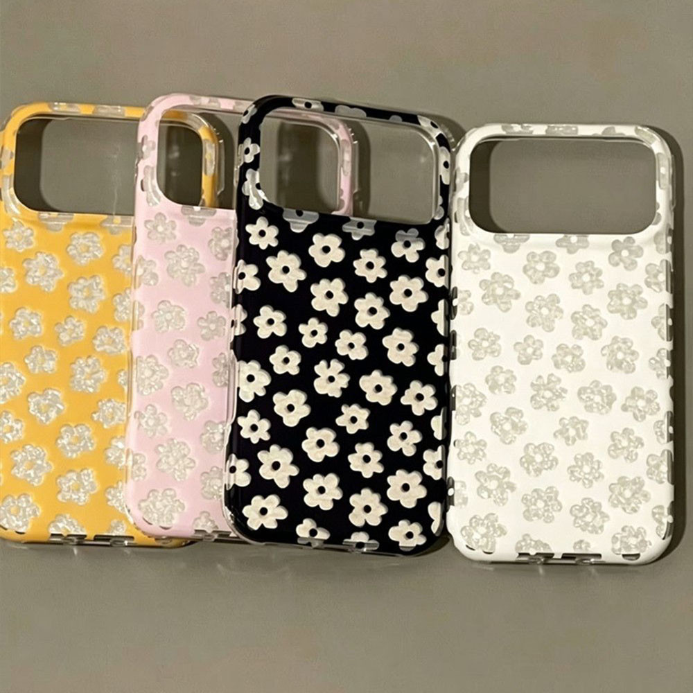 Phone Cases Vintage - Vintage Trendy Ins Black White Flowers