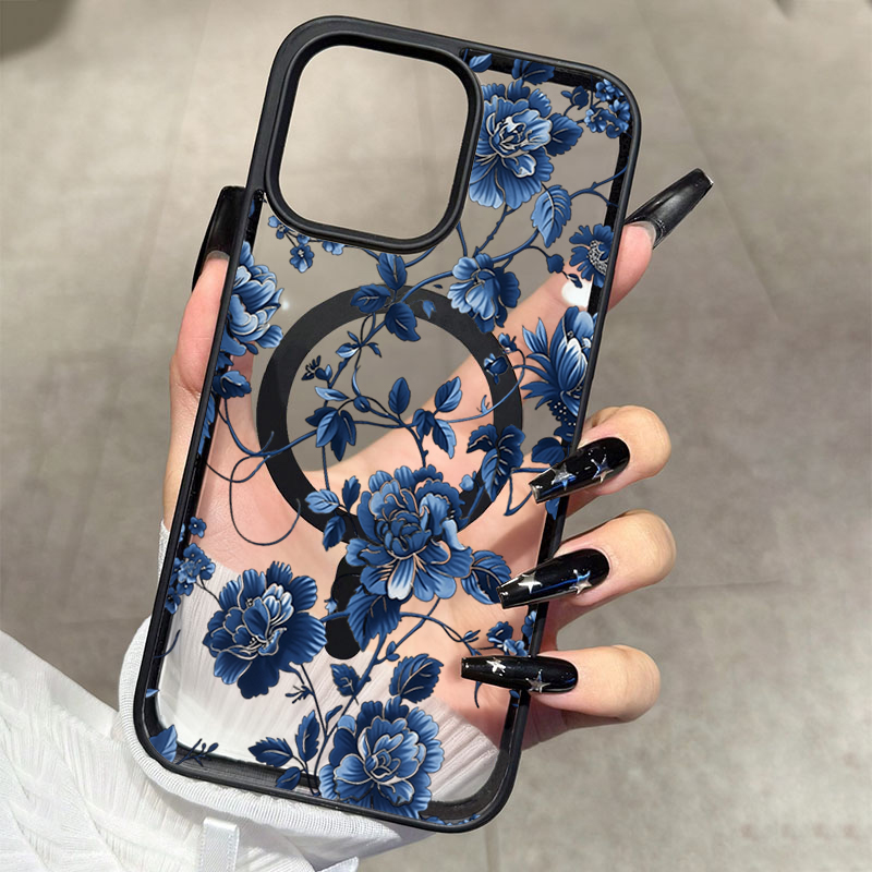Luxury Vintage Blue Floral Mag - огляд і ціна Phone Cases Durable
