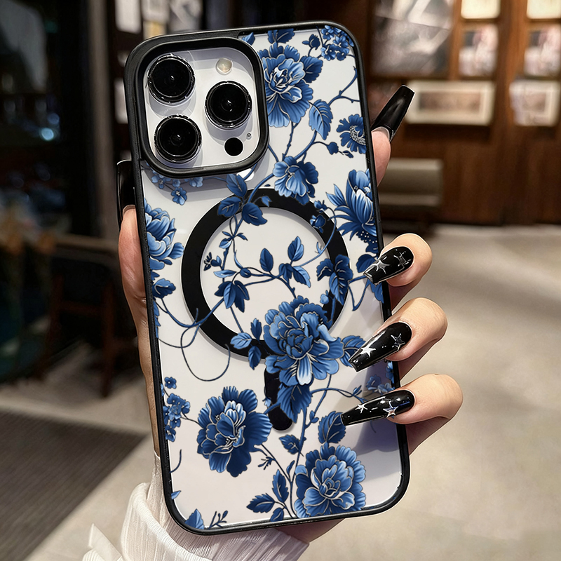 Luxury Vintage Blue Floral Mag - огляд і ціна Phone Cases Durable
