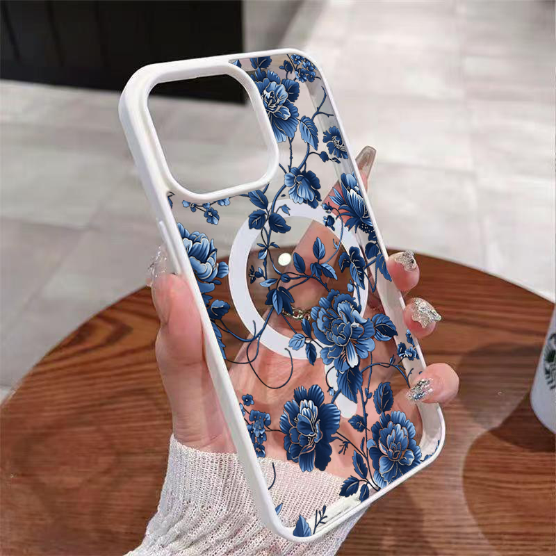 Luxury Vintage Blue Floral Mag - огляд і ціна Phone Cases Durable