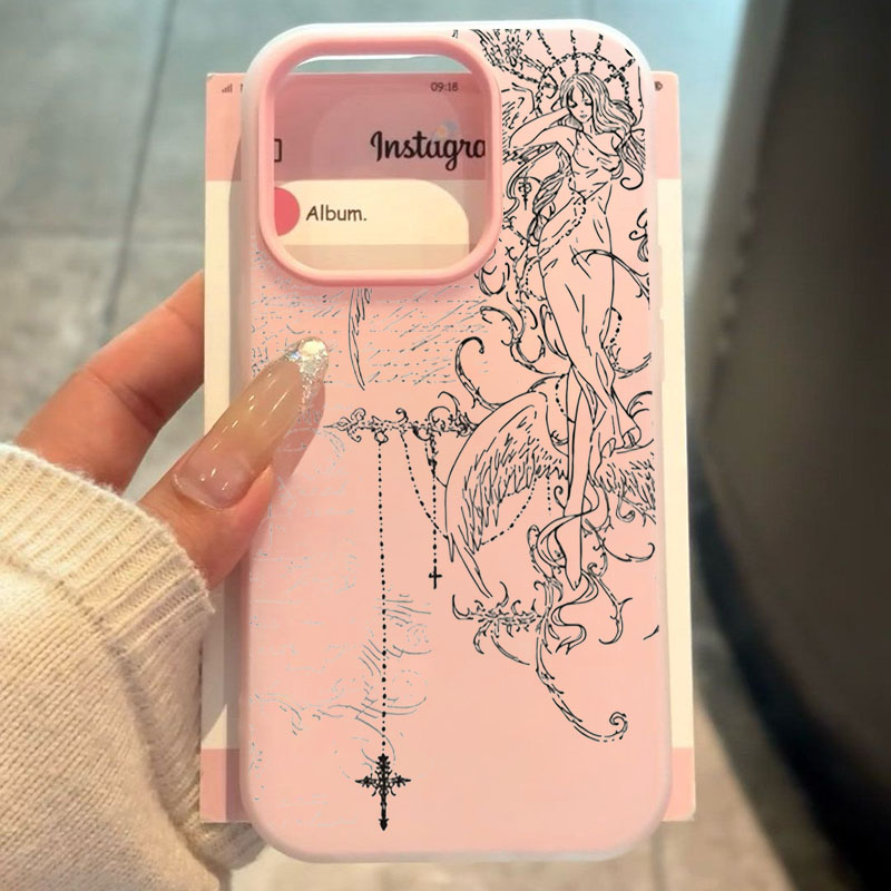 Gothic Style Angel Cross Line  - огляд і ціна Phone Cases Drawing