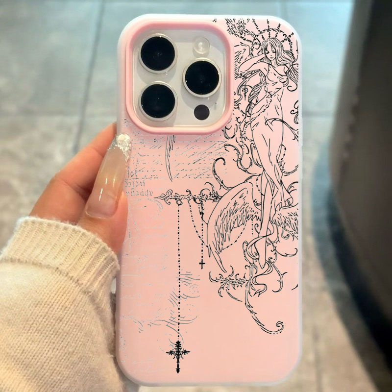 Gothic Style Angel Cross Line  - огляд і ціна Phone Cases Drawing