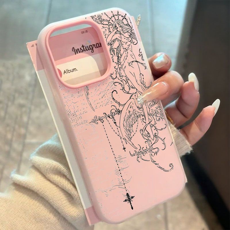 Gothic Style Angel Cross Line  - огляд і ціна Phone Cases Drawing