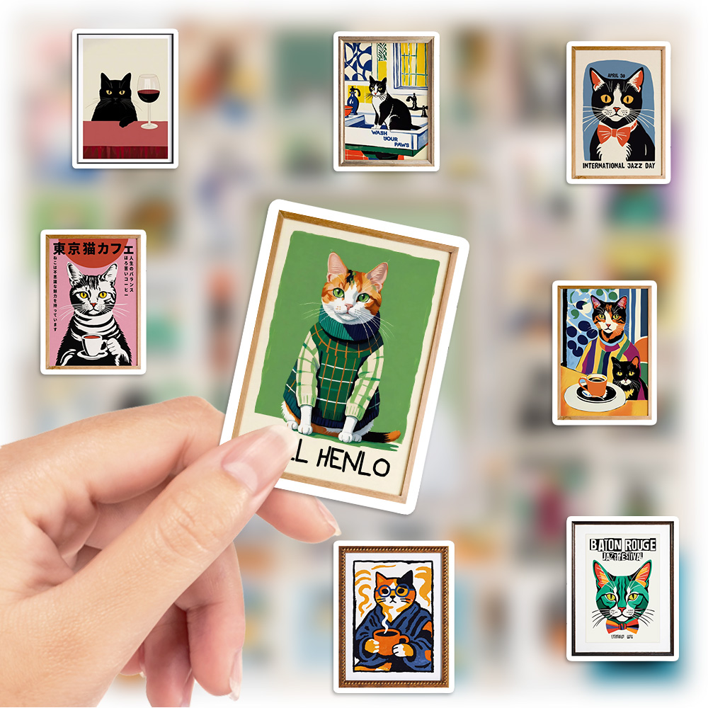 Cute Cat Poster Stickers Water - огляд і ціна Phone Cases Junk