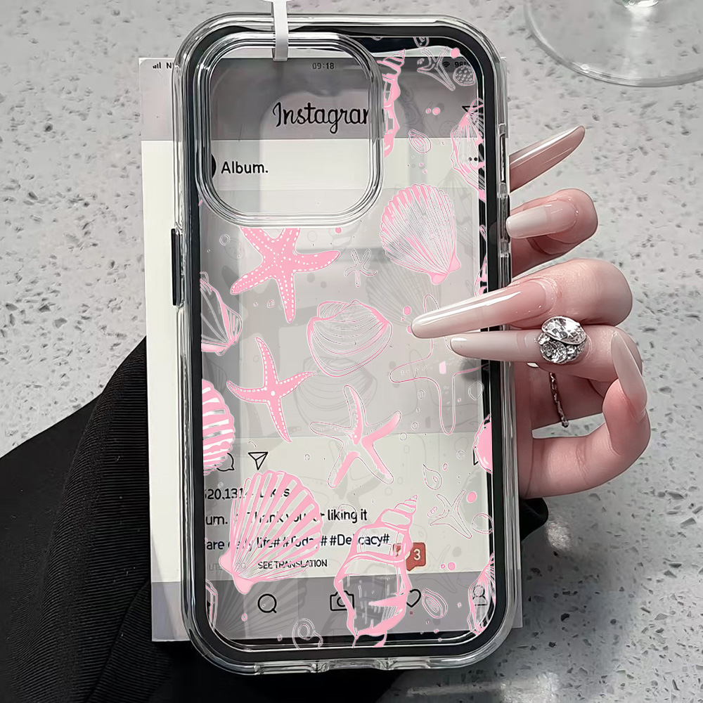 Summer Pink Seashell Clear Pho - огляд і ціна Phone Cases Durable