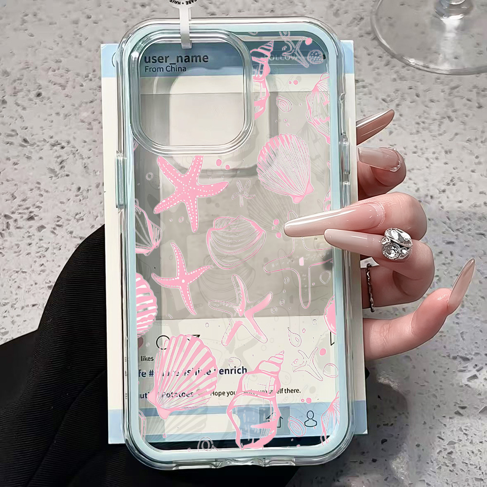 Summer Pink Seashell Clear Pho - огляд і ціна Phone Cases Durable