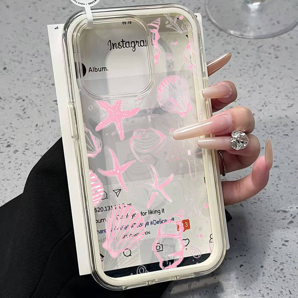 Summer Pink Seashell Clear Pho - огляд і ціна Phone Cases Durable