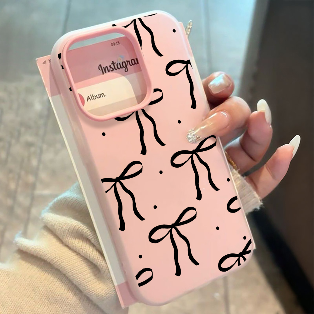 INS Big Black Bow Pattern SIli - огляд і ціна Phone Cases Xiaomi 14T