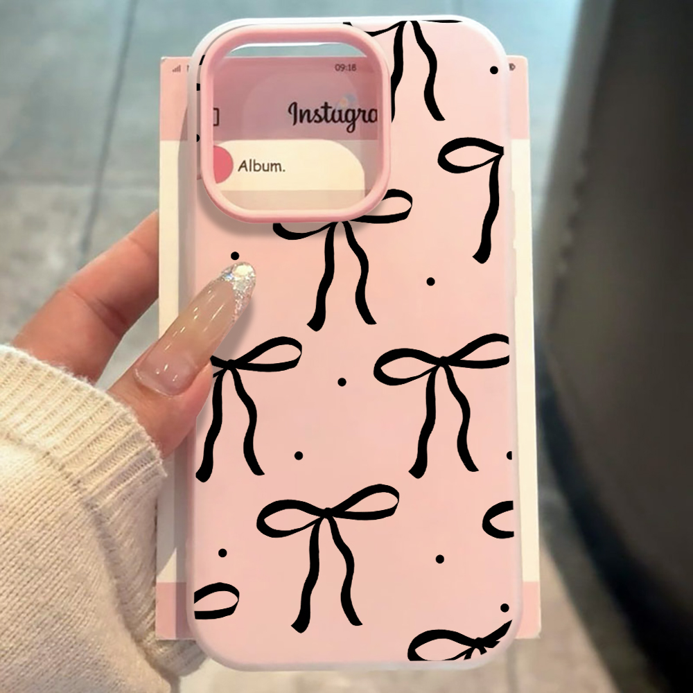 INS Big Black Bow Pattern SIli - огляд і ціна Phone Cases Xiaomi 14T
