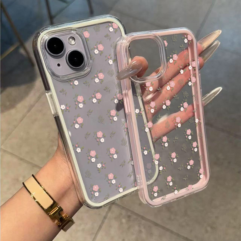 Green Leaves Pink Flower 2in1  - огляд і ціна Phone Cases Protective