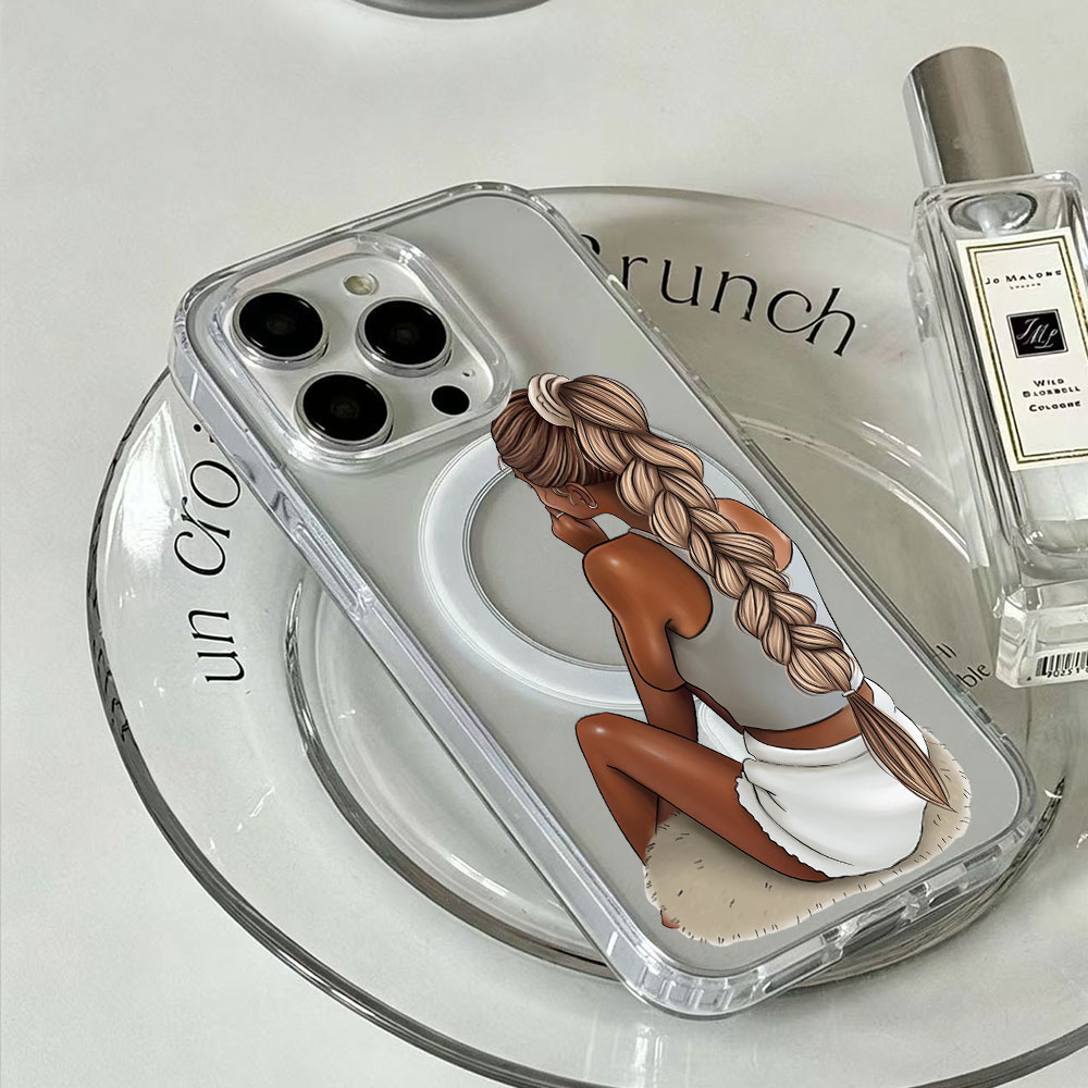 Dark Skin Fashion Woman For Ma - огляд і ціна Clear Magsafe Case