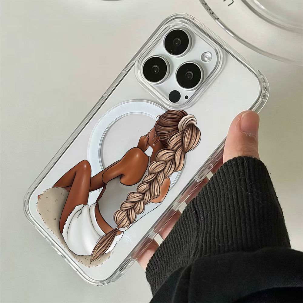 Dark Skin Fashion Woman For Ma - огляд і ціна Clear Magsafe Case