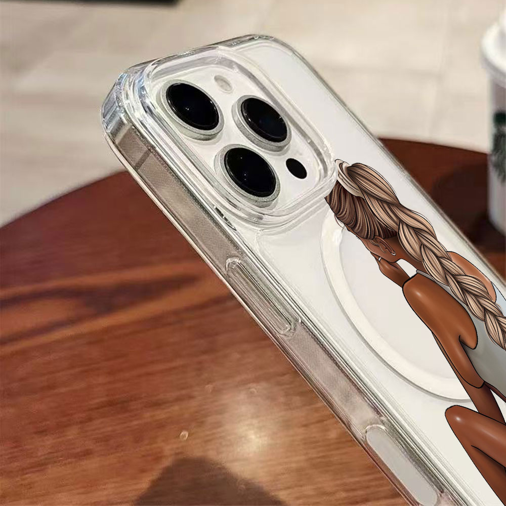 Dark Skin Fashion Woman For Ma - огляд і ціна Clear Magsafe Case