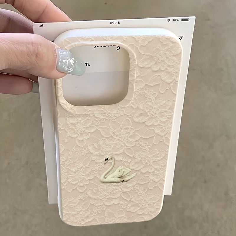 Lace Swan Pattern Lychee Textu - огляд і ціна Phone Cases Iphone 16 Pro Max