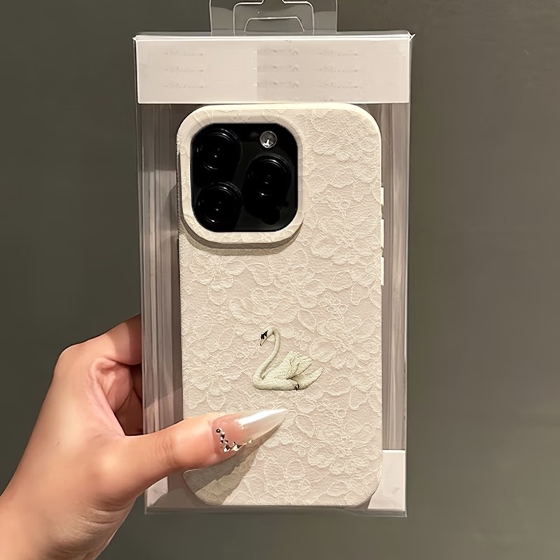 Lace Swan Pattern Lychee Textu - огляд і ціна Phone Cases Iphone 16 Pro Max